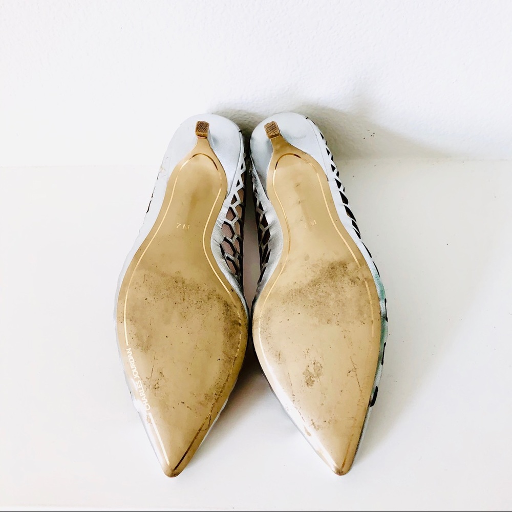 CHARLES JOURDAN⚡️Honeycomb Mesh Leather Pumps_7M - Picture 5 of 8